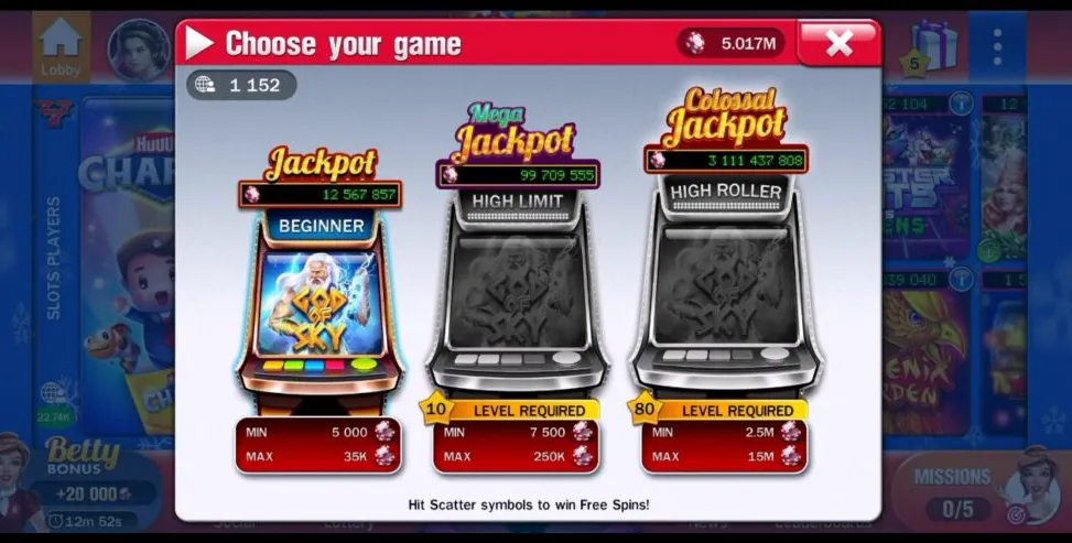 huuuge casino level limits