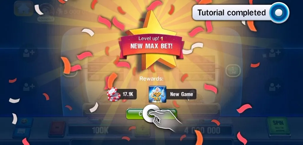 huuuge casino level up in onboarding